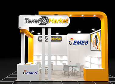 Teker Market Ahşap Fuar Standı